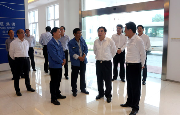 2016年10月18日，常州市委常委、常务副市长曹佳中来尊龙凯时人生就是搏电缆调研