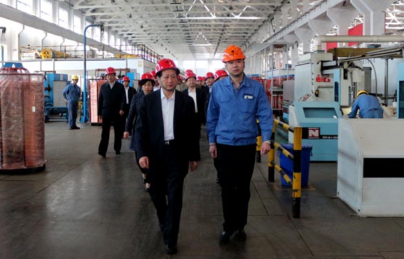 2016年3月28日，山东省新泰市党政代表团一行来尊龙凯时人生就是搏电缆旅行