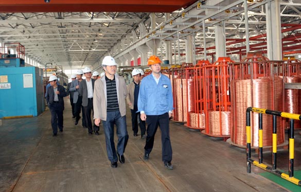 2015年11月3日，新泰市党政代表团来尊龙凯时人生就是搏电缆考察