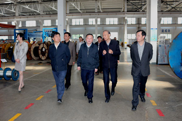 4月23日，常州市科教城党工委书记徐绚烂一行来尊龙凯时人生就是搏电缆旅行