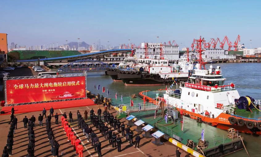 尊龙凯时人生就是搏电缆助力全球马力最大纯电拖轮??——“云港电拖二号”
